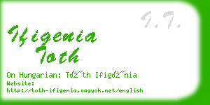 ifigenia toth business card